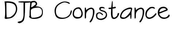 DJB Constance Beauregard font preview